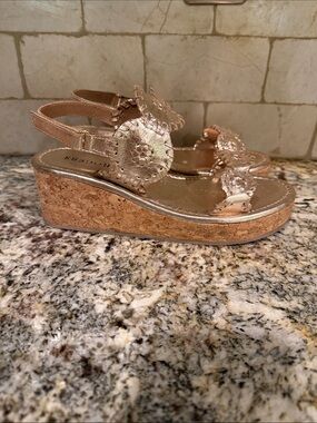 Jack Rogers Girls Lauren High Wedges Size 5